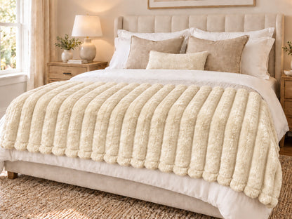 Homestead Textiles Luxury Ribbed Throw
