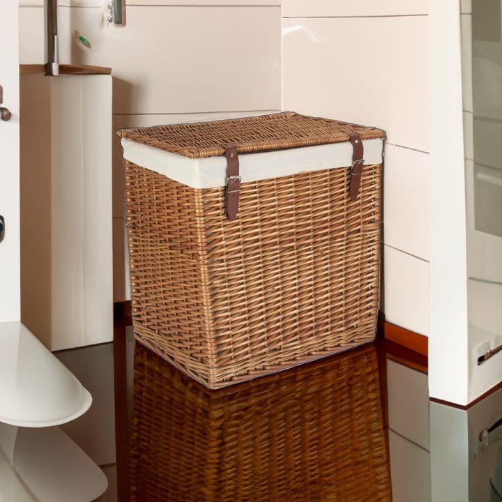 Customer photo: Boutique Double Steamed Wash Willow Laundry Hamper With Lining - Large