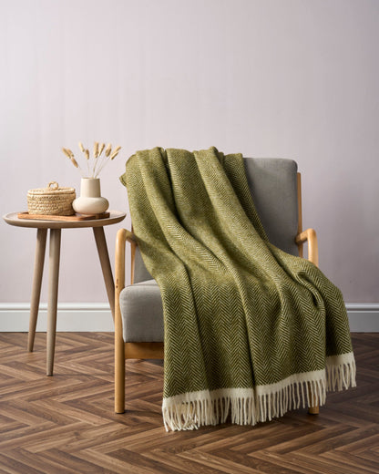 Clifton Herringbone Blanket: Blaise