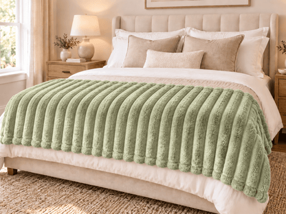 Homestead Textiles Luxury Ribbed Throw