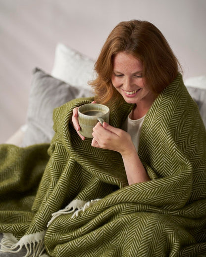 Clifton Herringbone Blanket: Blaise