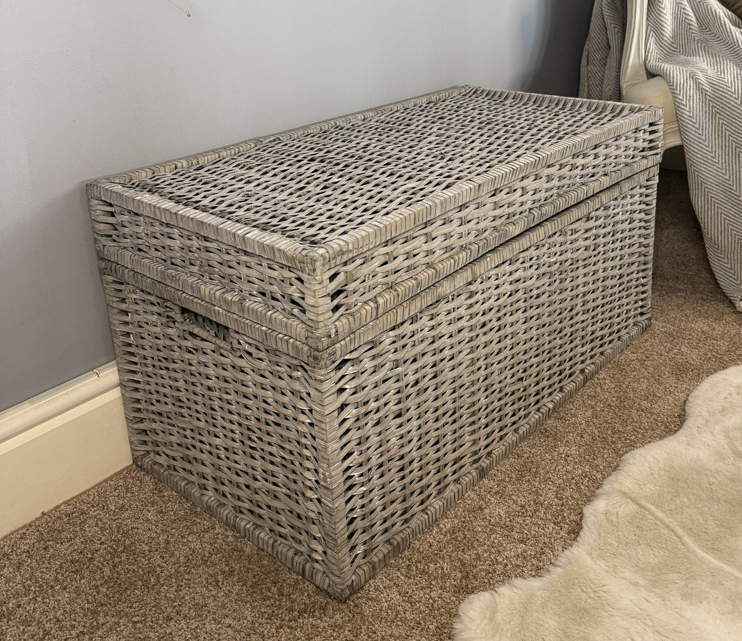 Wovenhill Wicker Grey Wash Chest