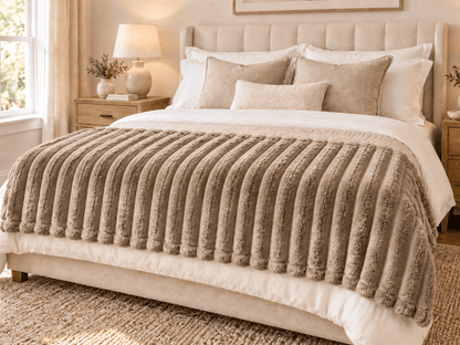 Homestead Textiles Luxury Ribbed Throw