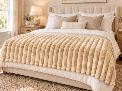 Homestead Textiles Luxury Ribbed Throw