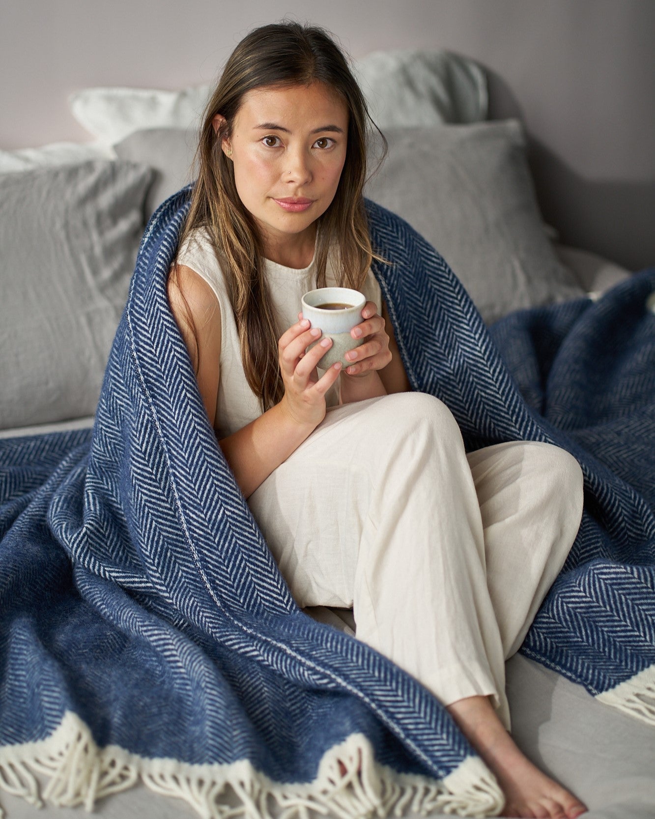 Clifton Herringbone Blanket: Brunel
