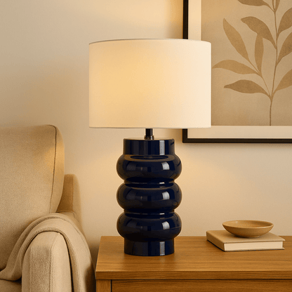 Zenya Navy Ceramic Table Lamp