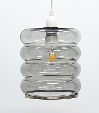 Cassia Smoke Glass Easy-Fit Pendant