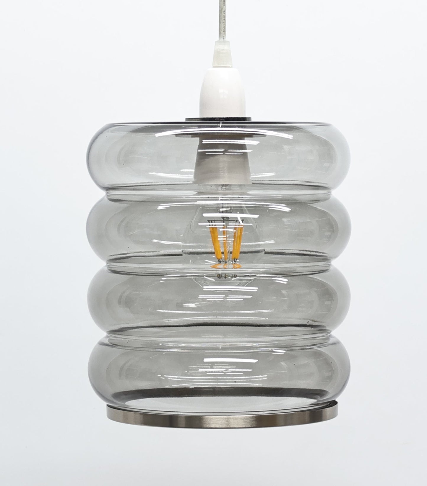 Cassia Smoke Glass Easy-Fit Pendant