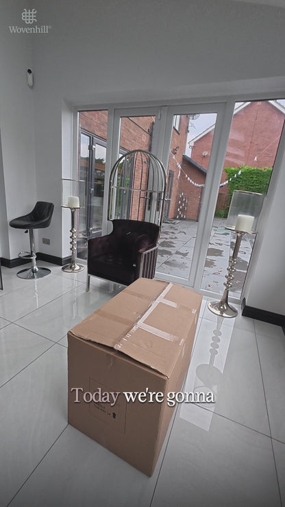 Wovenhill Kubu Rattan Rectangular Log Basket with Wheels