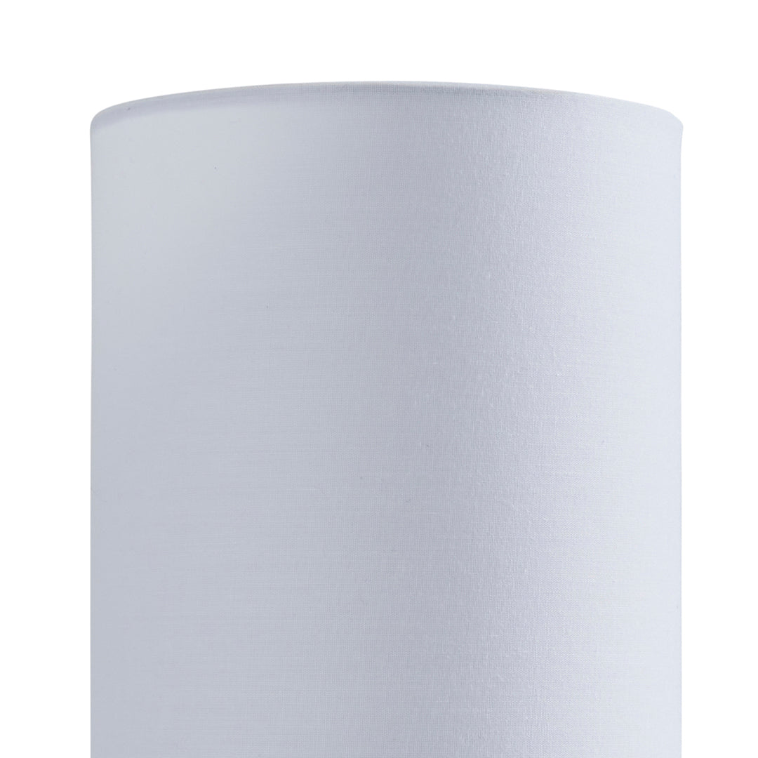 Linden White Ribbed Ceramic Table Lamp