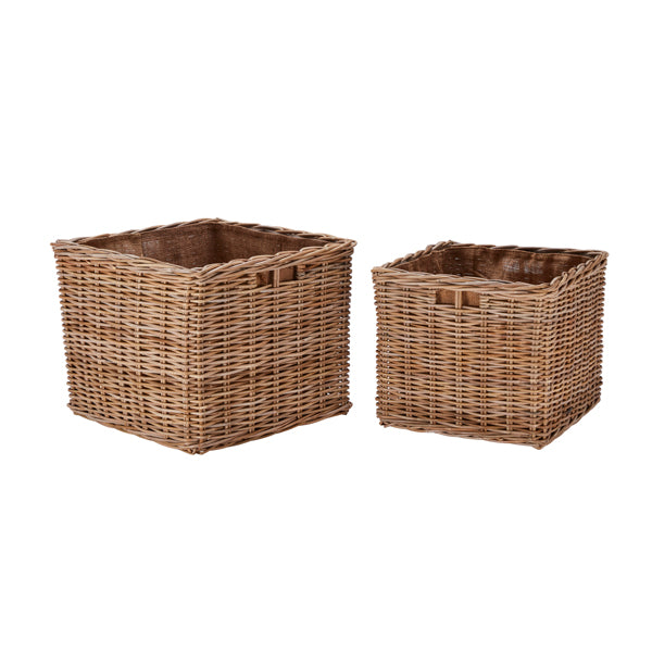Wovenhill Kubu Rattan Square Log Basket