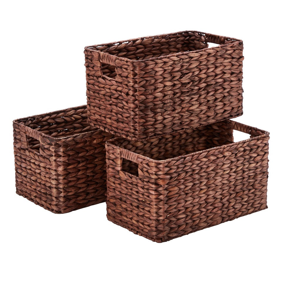 Wovenhill Set of 3 Milton Brown Rattan Storage Baskets