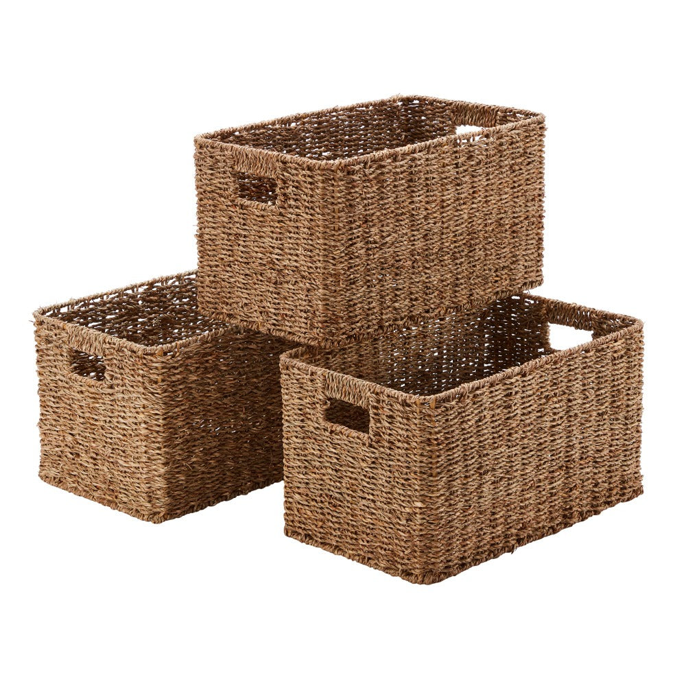 Wovenhill Set of 3 Seagrass Storage Baskets