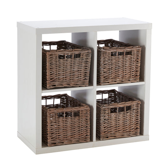 Wovenhill Set of 4 Medium Rectangular Willow Baskets