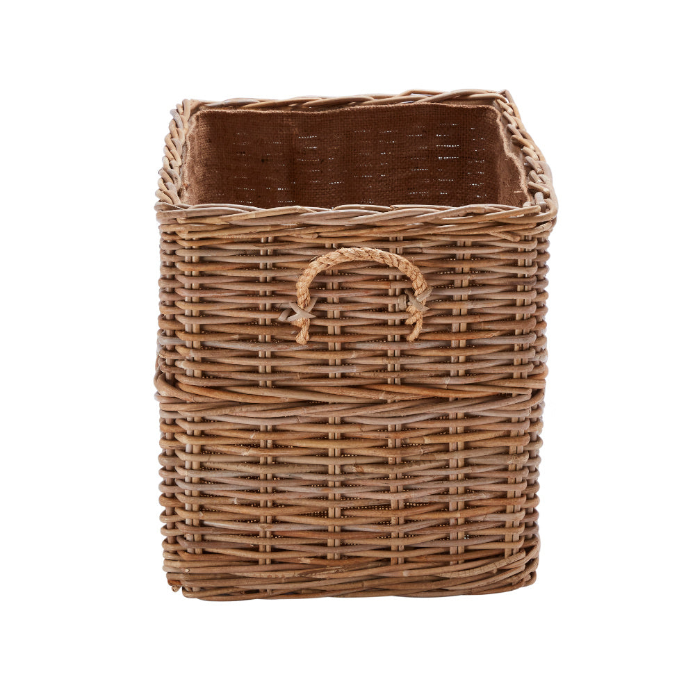 Wovenhill Kubu Rattan Rectangular Log Basket