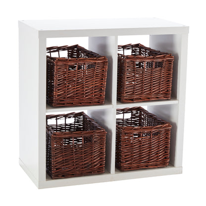 Wovenhill Set of 4 Medium Rectangular Willow Baskets